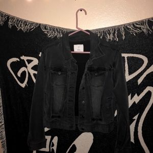 IVY & MAIN Womens Black Denim Jacket